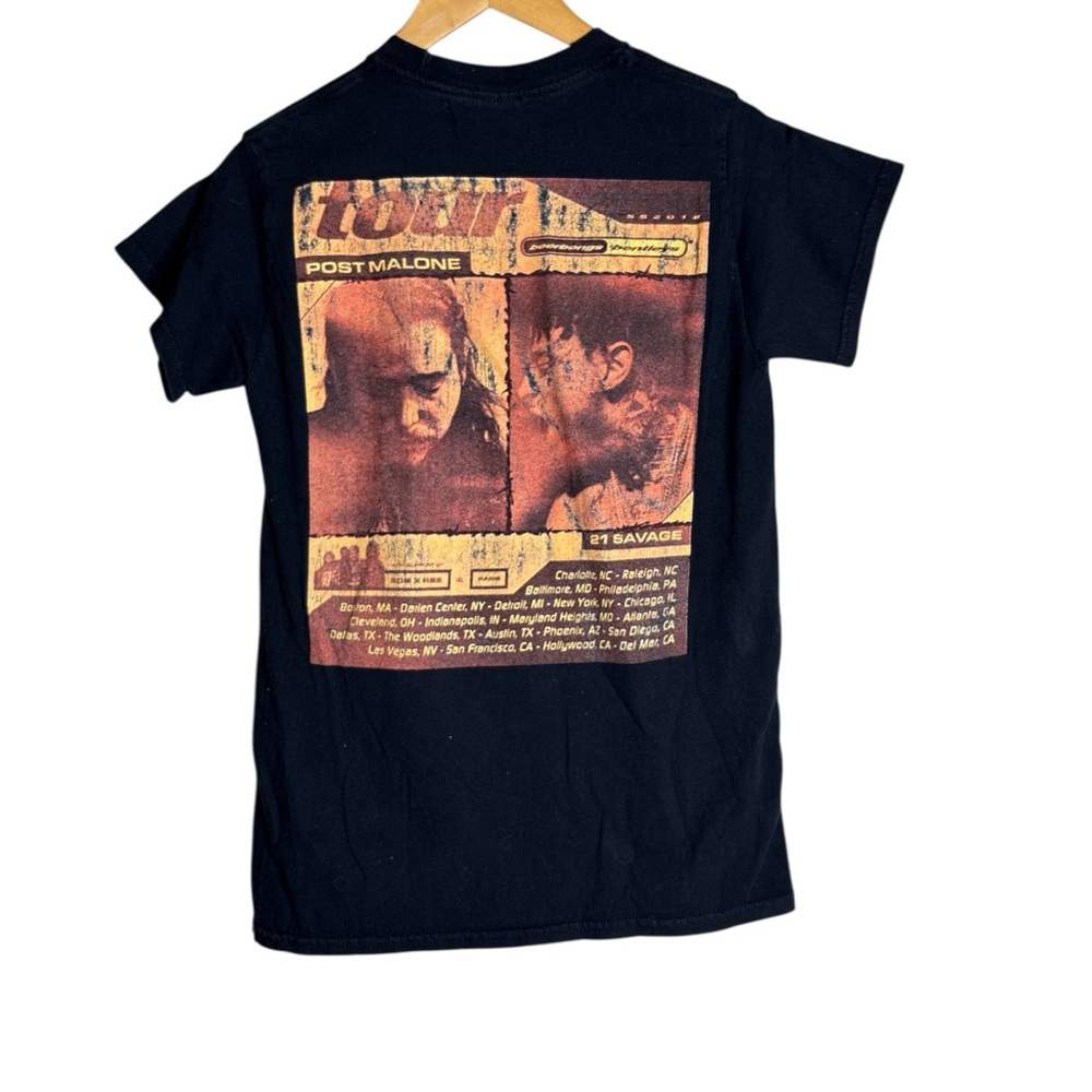 Post Malone and 21 Savage concert tour T-shirt 2018. Sz small - Picture 3 of 8